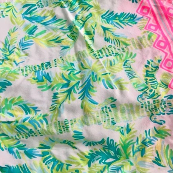 Lilly Pulitzer Pink Green Alligator Katia Shorts L - Picture 4 of 4